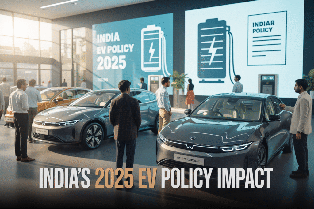 India’s 2025 EV policy snapshot: PM E‑DRIVE, PLI for batteries/EVs, import duty changes, and how these will affect EV prices and model availability in showrooms.
